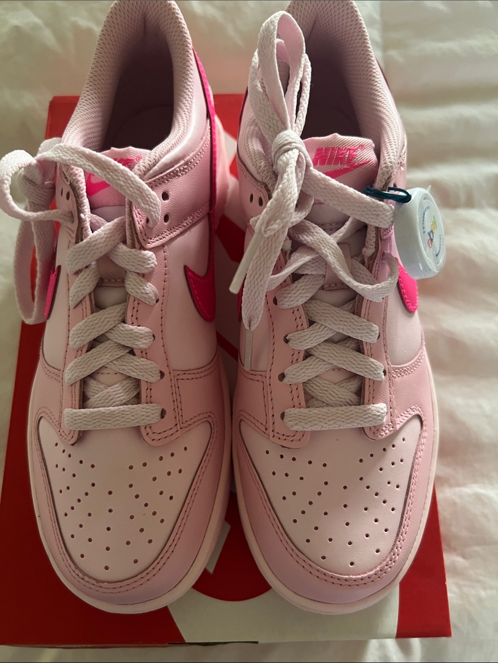 Nike Kids Pink and Hot Pink Low-Top Sneakers